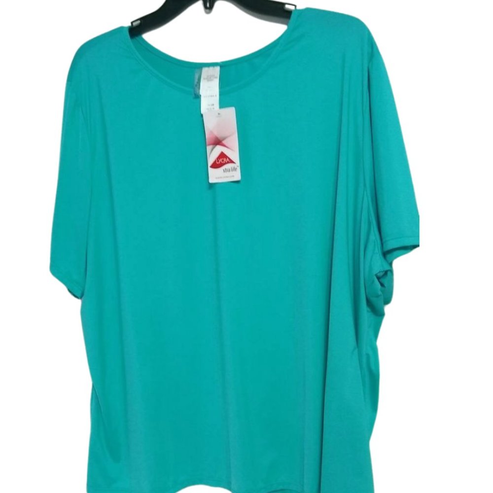 Swimsuits For All Teal-Aqua Chlorine Resistant Swim Tee